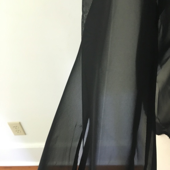 Frenchi Black Sheer Crop Top - Picture 8 of 8